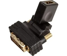 InLine HDMI-DVI adapteris, iš HDMI lizdo į DVI kištuką, lankstus kampas