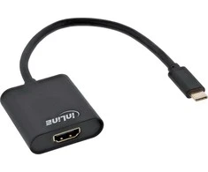USB adapteris InLine USB- C - HDMI Juodas (64101B)