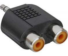 Intos InLine 2 x RCA lizdas - 3,5 mm vyriškas adapteris