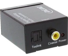 AV adapteris InLine Toslink - RCA (Cinch) juodas (65002)