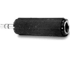 Garso sumažinimas, Jack (3.5mm) M - Jack (6.3mm) F, stereo, juoda