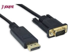 AV adapteris JouJye DisplayPort – D-Sub (VGA) juodas (A 1529)