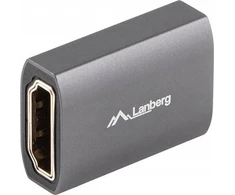 ADAPTER HDMI(F)->HDMI(F) 8K BECZKA SREBRNA ALUMINIUM LANBERG