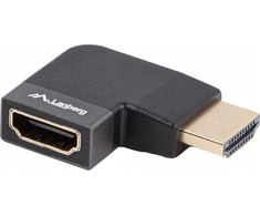 ADAPTER HDMI(M)->HDMI(F) 8K KAMPINIS PRAWO ALUMINIUM Sidabrinis LANBERG