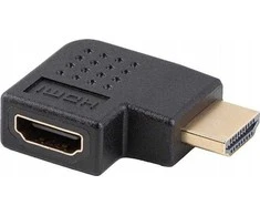 ADAPTER HDMI(M)->HDMI(F) 4K KAMPINIS PRAWO JUODA LANBERG