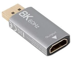 Lanberg DisplayPort (M) į HDMI (F) adapteris 8K sidabrinės spalvos