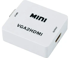 Adapteris AV LechPol HDMI - D-Sub (VGA) + lizdas 3,5 mm baltas (KOM0846)