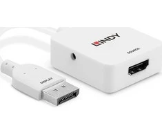Adapteris - LINDY HDMI 18G į DisplayPort 1.2 Konverteris, 3840x2160@60Hz, Baltas