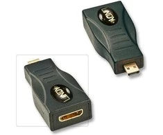 AV adapteris Lindy HDMI Micro - HDMI mini juoda (41296)
