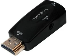 AV adapteris LogiLink HDMI - D-Sub (VGA) + Jack 3.5mm juodas (CV0107)