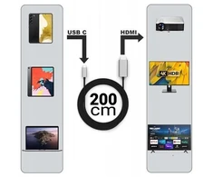 Ltc Kabelis adapter USB-C - HDMI 4K 2K 60Hz 2m