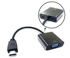 AV adapteris MicroConnect HDMI - D-Sub (VGA) + Jack 3.5mm juodas (HDMVGA2B)