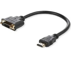 AV adapteris MicroConnect HDMI - DVI- D juodas (Adapteris HDMI - DVI M / F, 15CM)