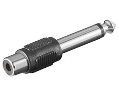 AV adapteris MicroConnect Jack 6,3mm - RCA (Cinch) juoda (AUDANG)