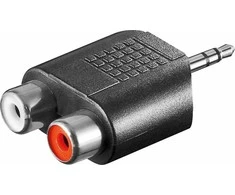 Goobay | RCA adapteris. AUX lizdas 3,5 mm vyriškas iki 2 stereo moteriškas | 11604