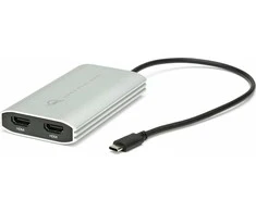 Adapteris AV OWC OWC Adapteris Thunderbolt 3 > Dual HDMI 4K (sidabrinis/juodas, 26cm, with DisplayLink)