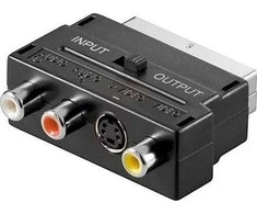 AV adapteris PremiumCord Krepšelis - RCA (Cinch) x3 + S- Video juodas
