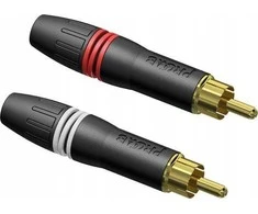 Procab AV adapteris PROCAB PCR2M/BG Kabelio jungtis – profesionalus RCA/Cinch kištukas – auksiniai kontaktai – pora Juodas korpusas