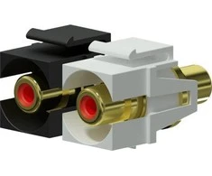 AV adapteris Procab RCA (Cinch) x2 - RCA (Cinch) x2 juodas (VCK107P / B)