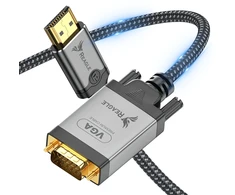 Adapteris AV Reagle Kabelis HDMI na VGA 2M FULL HD D-SUB Płaski Przewód Adapteris 1080p (RHVG200S)