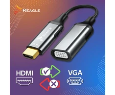 Adapteris AV Reagle REAGLE HDMI į VGA FULL HD D-SUB konverteris monitoriui ir projektoriui