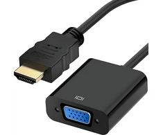 Konwerter HDMI į VGA keitiklis D-Sub 15 kontaktų adapterio kabelis monitorius „Full HD 1080p“