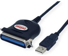 Roline AV adapteris ROLINE USB į IEEE 1284 konverterio kabelis, juodas, 1,8 m