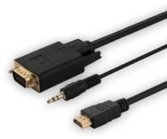 Adapteris AV Savio Adapteris HDMI (M) -VGA (M) + audio CL-198