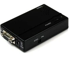 Adapteris AV StarTech D-Sub (VGA) - S-Video juoda (VGA2VID)