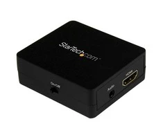 AV adapteris StarTech HDMI - HDMI + 3,5 mm lizdas, juodas (HD2A)