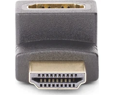 StarTech.com HDMI 2.0 adapteris žemyn kampu, 90 laipsnių HDMI prievado išsaugojimas, M/F - didelės spartos - HDMI adapteris - HDMI kištukas į HDMI kištuką, pasuktas į viršų - juodas - palaiko 4K 60 Hz, dvikryptis, pasyvus