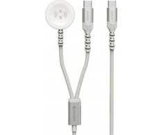 Swissten 2in1 belaidis įkroviklis, skirtas Apple Watch ir USB-C / USB-C / 1,2 m