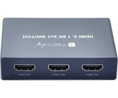 TECHLY 3x1 HDMI 2.1 8K jungiklis