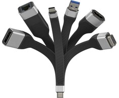 „Techly“ AV adapterio C tipo į DisplayPort/F tipo lankstusis adapteris