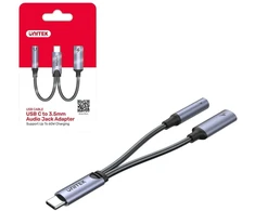Adapteris AV Unitek USB-C na 3,5 mm (audio) su funkcija PD (M205BGY01)