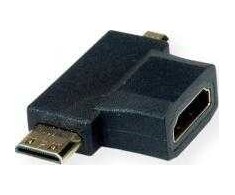 Value AV vertė HDMI Micro – HDMI Mini – HDMI adapteris juodas (12.99.3166)