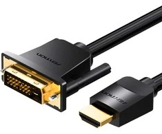 Vention HDMI į DVI kabelis 2 m ventiliacija ABFBH (juodas)