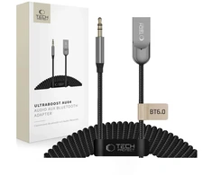 TECH-PROTECT ULTRABOOST AU04 garso adapteris AUX Bluetooth 6.0 pilkas