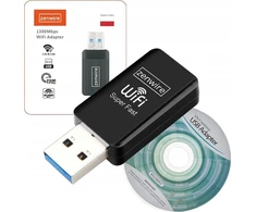 Karta jungiama į tinklą Zenwire Adapteris Karta jungiama į tinklą WiFi USB 3.0 Zenwire TOP-4608AC mini