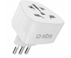 SBS IT kelioninis adapteris – universalus – baltas