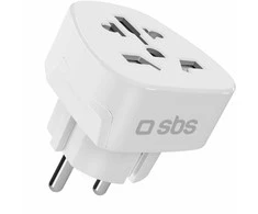 SBS Shucko/EU Travel Adapteris - Universal - Baltas