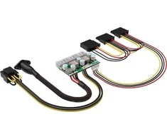 AKASA adapteris AK-PE200-01, 200W DC-DC ATX, 4 kontaktų DIN