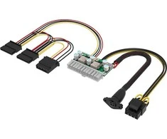 AKASA adapteris AK-PE200-01, 200W DC-DC ATX, 4 kontaktų DIN
