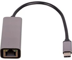 Adapteris su kablem Akyga AK-AD-65 karta jungiama į tinklą USB type C (m) / RJ45 (f) 10/100/1000 ver. 3.0 15cm