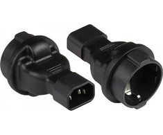 Alcasa PA-1402S adapter wtyczek zasilających C14 Typu F Juodas