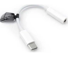 OEM adapteris AUX C tipo (vyras) į 3,5 mm lizdą (lizdas) BOX baltas