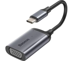 Baseus Adapteris HUB – Type C to VGA + Type C PD – (CAHUB-O0G) dark pilkas