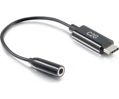 Adapteris USB C2G USB-C - Jack 3.5mm Juodas (54426)