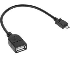 Cabletech Kabelis USB A lizdas - micro USB kištukas 15 cm OTG laidas