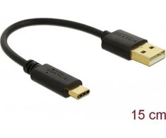 Delock USB įkrovimo laidas Type-A į USB Type-C™ 15 cm